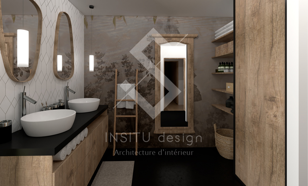 Architecture intérieure salle de bain moderne
